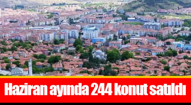 Haziran ayında 244 konut satıldı