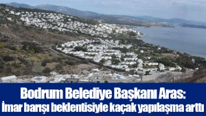 Bodrum Belediye Başkanı Aras: İmar barışı beklentisiyle kaçak yapılaşma arttı