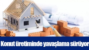 Konut üretiminde yavaşlama sürüyor