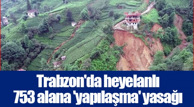 Trabzon'da heyelanlı 753 alana 'yapılaşma' yasağı