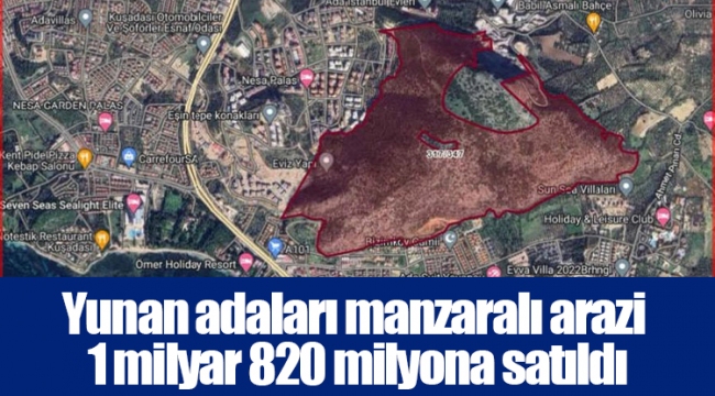Yunan adaları manzaralı arazi 1 milyar 820 milyona satıldı