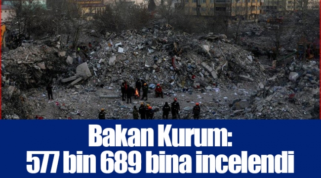 Bakan Kurum:  577 bin 689 bina incelendi