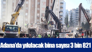 Adana’da yıkılacak bina sayısı 3 bin 821