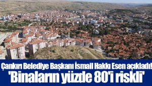 Çankırı Belediye Başkanı İsmail Hakkı Esen açıkladı! 'Binaların yüzde 80'i riskli'