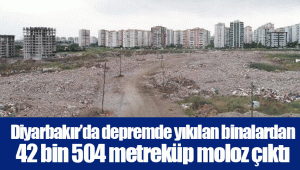 Diyarbakır’da depremde yıkılan binalardan 42 bin 504 metreküp moloz çıktı
