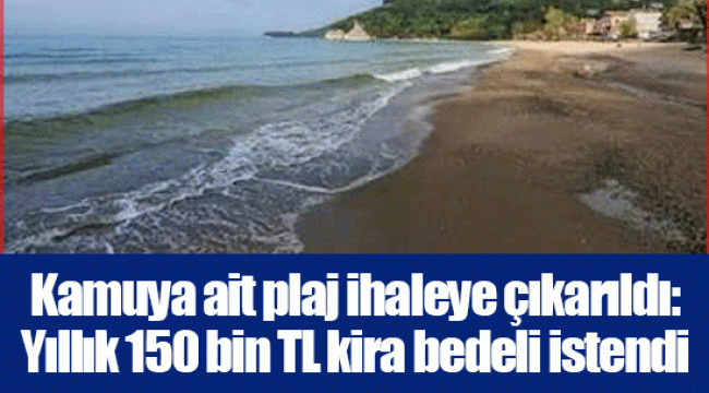Kamuya ait plaj ihaleye çıkarıldı: Yıllık 150 bin TL kira bedeli istendi