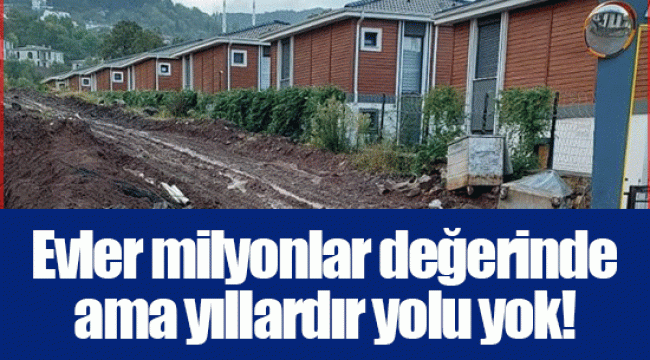 Evler milyonlar değerinde ama yıllardır yolu yok!