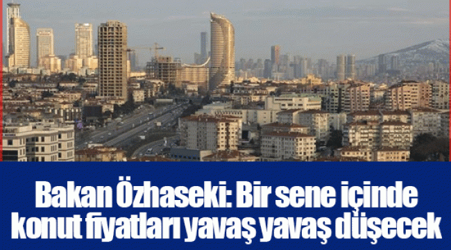 Bakan Özhaseki: Bir sene içinde konut fiyatları yavaş yavaş düşecek