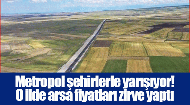 Metropol şehirlerle yarışıyor!  O ilde arsa fiyatları zirve yaptı