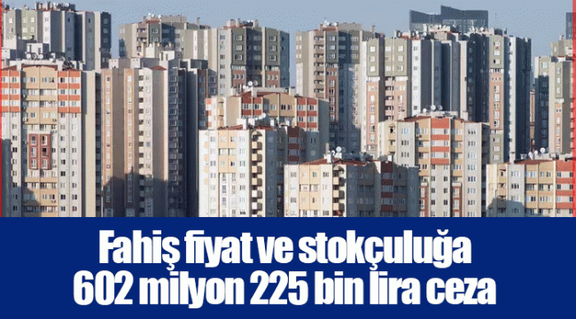 Fahiş fiyat ve stokçuluğa 602 milyon 225 bin lira ceza