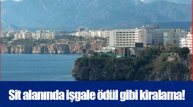 Sit alanında işgale ödül gibi kiralama!