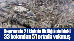 Depremde 21 kişinin öldüğü oteldeki 33 kolondan 5'i ortada yokmuş