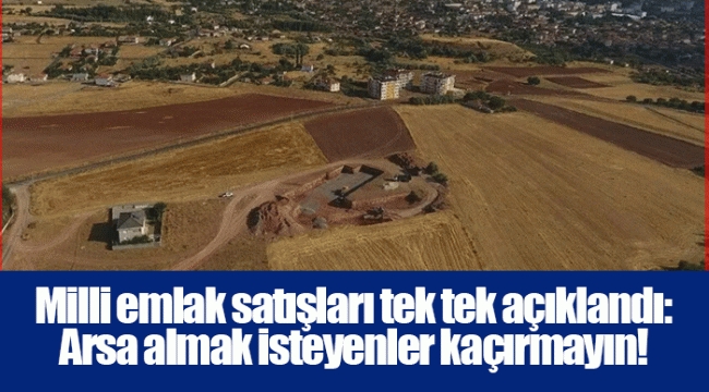 Milli emlak satışları tek tek açıklandı: Arsa almak isteyenler kaçırmayın!