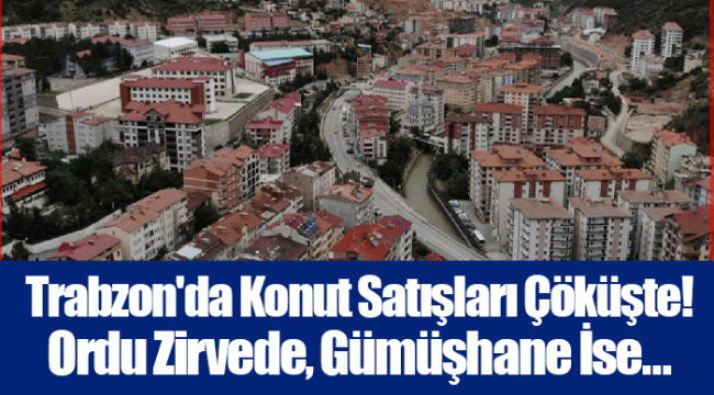 Trabzon'da Konut Satışları Çöküşte! Ordu Zirvede, Gümüşhane İse...