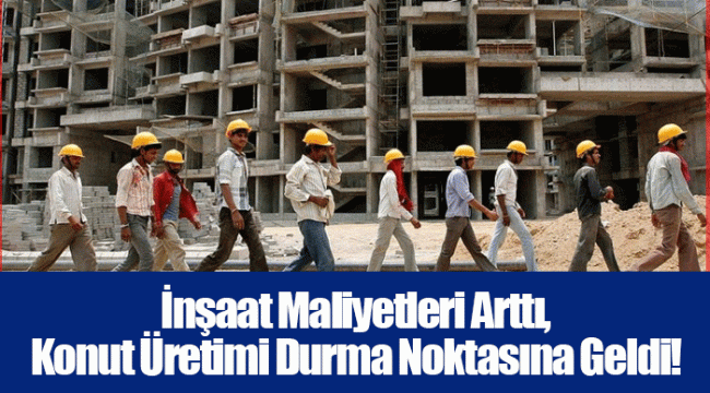İnşaat Maliyetleri Arttı, Konut Üretimi Durma Noktasına Geldi!