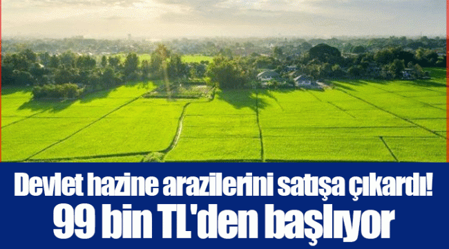 Devlet hazine arazilerini satışa çıkardı! 99 bin TL&#039;den başlıyor