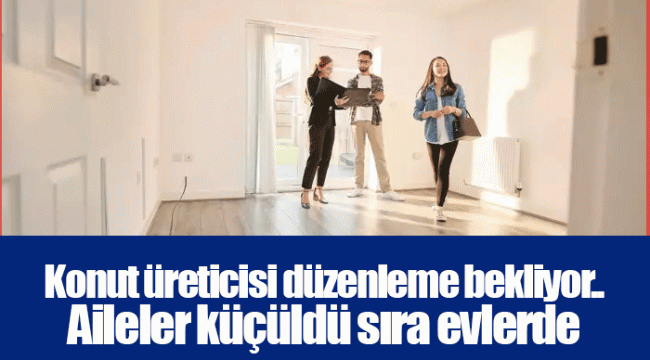 Konut üreticisi düzenleme bekliyor.. Aileler küçüldü sıra evlerde