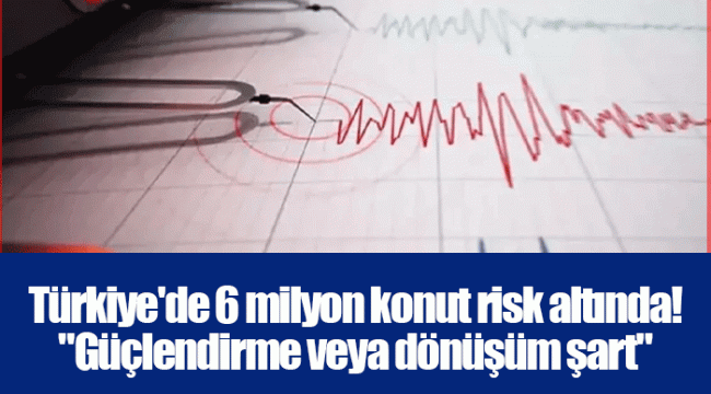 Türkiye'de 6 milyon konut risk altında! "Güçlendirme veya dönüşüm şart"