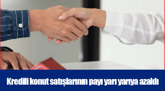 Kredili konut satışlarının payı yarı yarıya azaldı