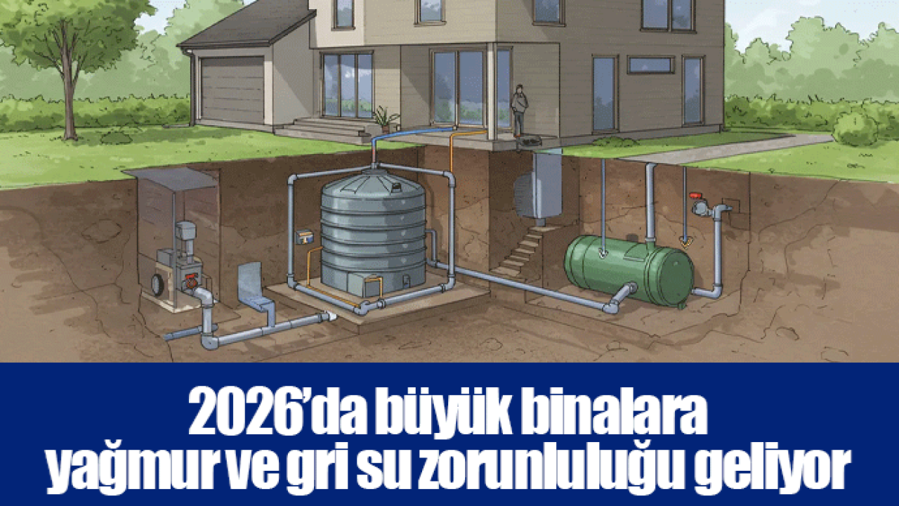 2026’da büyük binalara yağmur ve gri su zorunluluğu geliyor