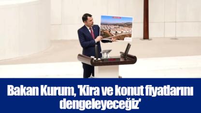 Bakan Kurum, 'Kira ve konut fiyatlarını dengeleyeceğiz'
