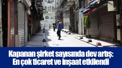 Kapanan şirket sayısında dev artış: En çok ticaret ve inşaat etkilendi