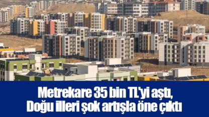 Metrekare 35 bin TL'yi aştı, Doğu illeri şok artışla öne çıktı
