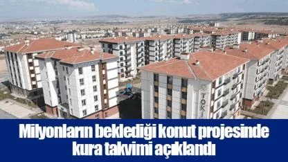 Milyonların beklediği konut projesinde kura takvimi açıklandı