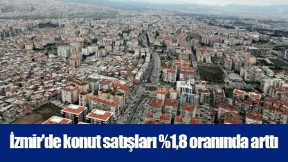 İzmir'de konut satışları %1,8 oranında arttı