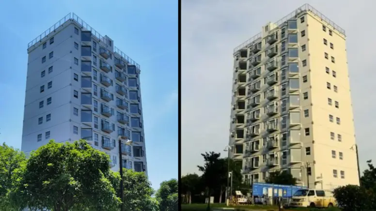 28 saatte 10 katlı bina diktiler